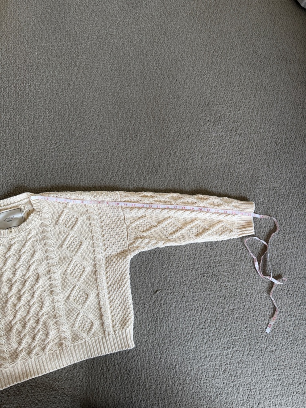 The Great Classic Cable Pullover, Cream - Picture 6 of 7